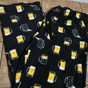 Croft Barrow Beer Stein Fleece Lounge Pants Mens Sz XL